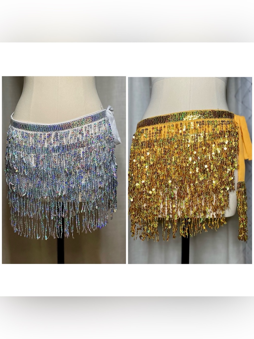 🛍️BUNDLE Fringe Sequin Mini Skirts - Gold or Iridescent